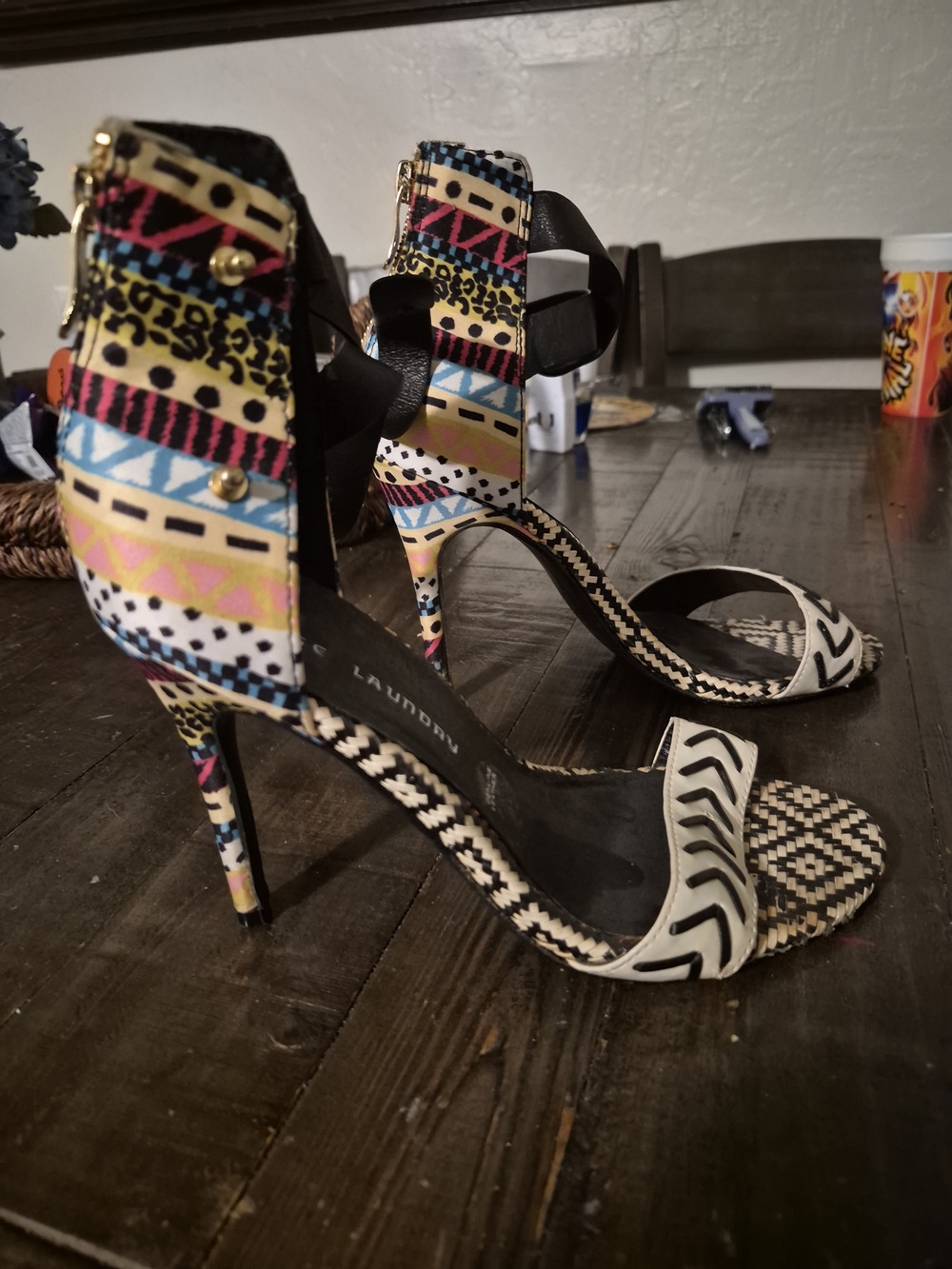 Laundry By Shelli Segal Multicolor Patterned High Heel Sandals